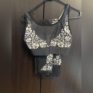 Fabletics Black and White Sports Bra